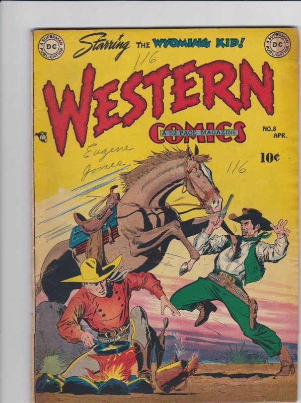 Western Comics 8 muy buen/FN Alex Toth Sheldon Mayer (abril de 1949) 