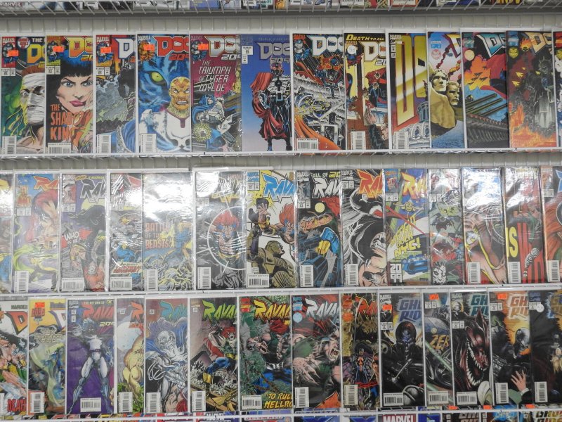 Huge Lot of 150+ comics W/ Doom, Ravage, Ghost Rider + Avg VF Condition.