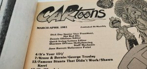 CARtoons Magazine March/April 1981 w/ Iron Ons, Cartoons for the car enthusiasts 