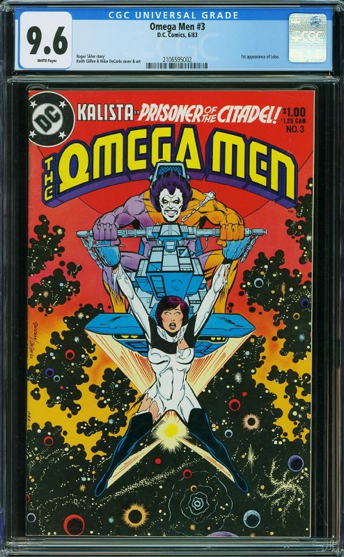 OMEGA MEN #3 (CGC 9.6) 1st Appearance LOBO! Super High Grade DC