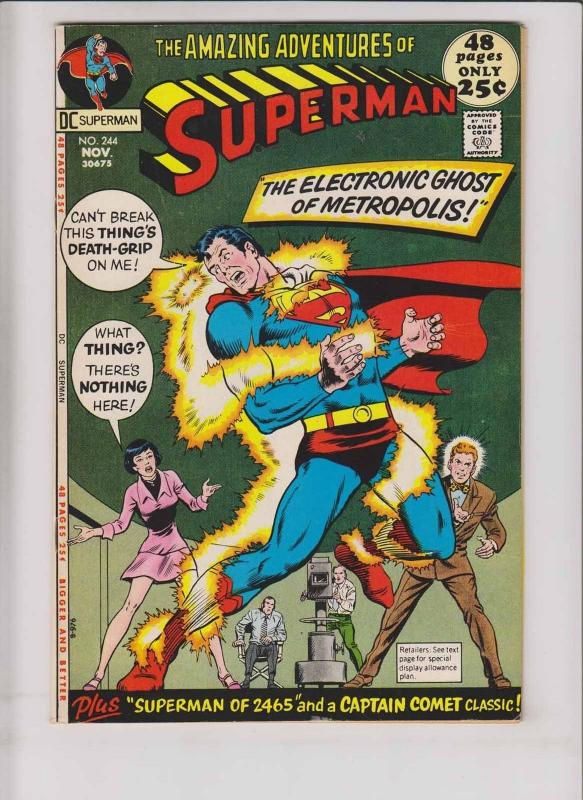 Superman #244 VF- november 1971 - 48 pages - captain comet - superman 2465