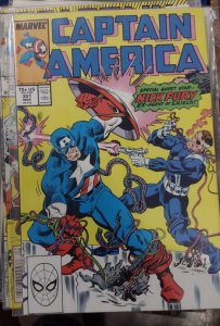 Captain America  #351  1989 MARVEL DISNEY  nick fury shield key supreme soviets