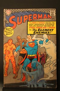 Superman #190 (1966) Affordable-Grade VG+ 1st The Elemental Enemies! Wow!