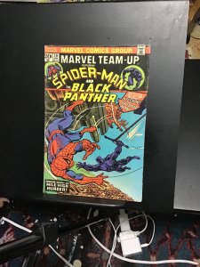 Marvel Team-Up #20 (1974) Spider-Man, Black Panther vs Stegron FN+