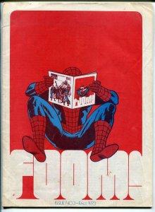 FOOM 1973-early Marvel Comics fanzine-Spider-man infinity cover-Bull Pen Pros-VG 