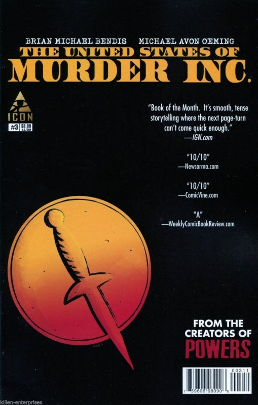 The United States of Murder Inc. #3 Comic Book ICON - Marvel