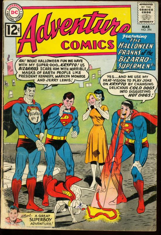 ADVENTURE COMICS #294-BIZARRO MARILYN MONROE-SUPERBOY G/VG