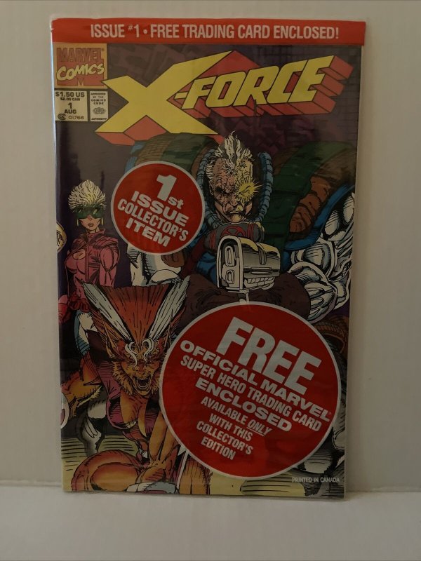 X-force #1 poly bagged Lot Of 5 -Shatterstar Deadpool Team Cable And Sunspot Crd