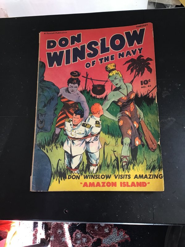 Don Winslow of the Navy #42 (1947) Mid-grade key! Amazon Island! VG/FN Wow!