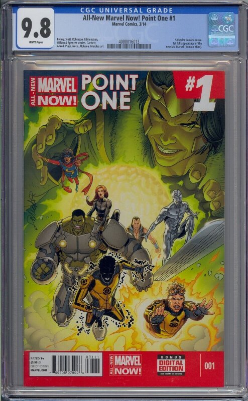 ALL-NEW MARVEL NOW! POINT ONE #1 CGC 9.8 1ST KAMALA KHAN 