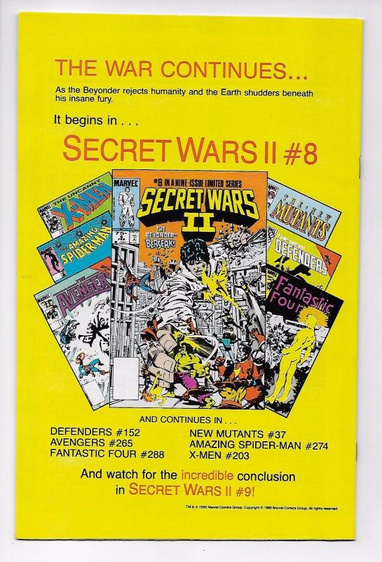 New Mutants #36 - Secret Wars II / Magneto / Kitty Pryde (Marvel, 1986) NM-