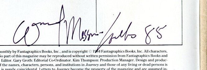 JOURNEY #15 1985-FANTAGRAPHICS-SIGNED-WILLIAM-MESSER-LOEBS-vf/nm
