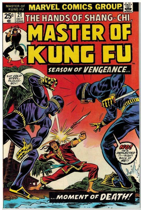 MASTER OF KUNG FU (1974-1983) 21 VF-NM Oct. 1974 COMICS BOOK