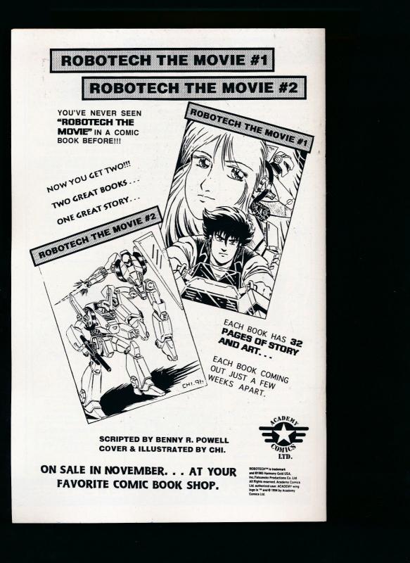 ROBOTECH The Sentinels Halloween Special Academy Comics Ltd. 1996 ~ NM (PF281)