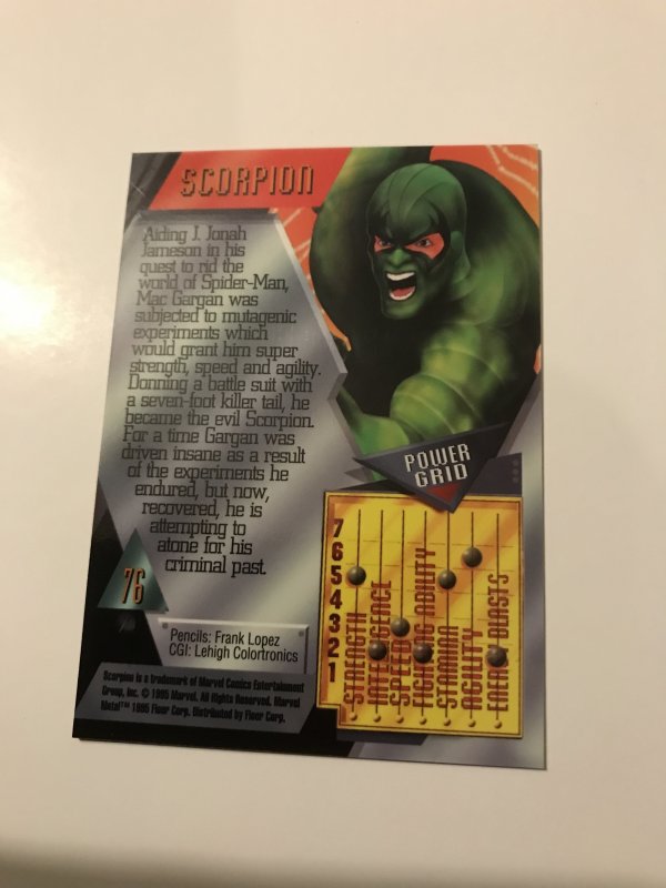 SCORPION #76 card : Marvel Metal 1995 Fleer Chromium; NM/M X-Men Avengers, base