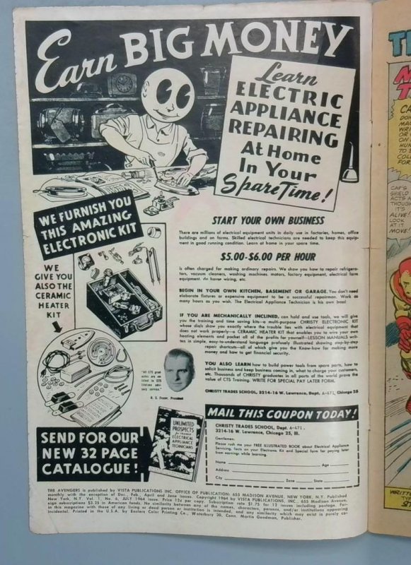 Avengers #6 VG ? 1st Masters of Evil ? Marvel Comics 1964