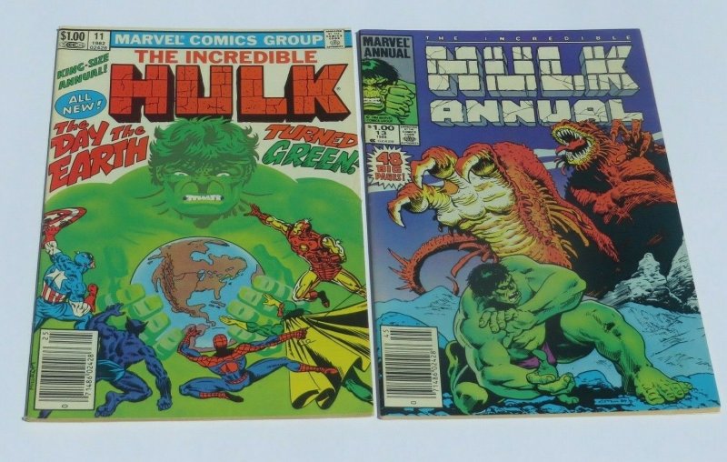 Lot/2 The Incredible Hulk King Size Annual 11,13 VF Comics Iron Man Spider-Man