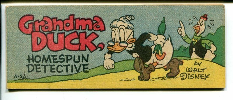 GRANDMA DUCK, HOMESPUN DETECTIVE #A-2 1950-WHEATIES GIVEAWAY-DISNEY-vf