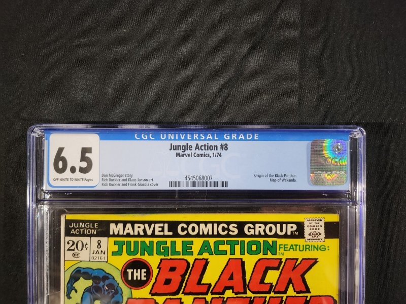 Jungle Action #8 - Origin Black Panther / Rich Buckler (CGC 6.5) 1974