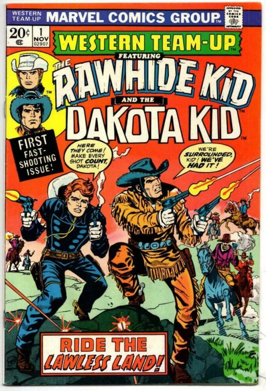 WESTERN TEAM-UP #1, VG/FN, Gunfights, Rawhide Kid Dakata 1973 more Western in st