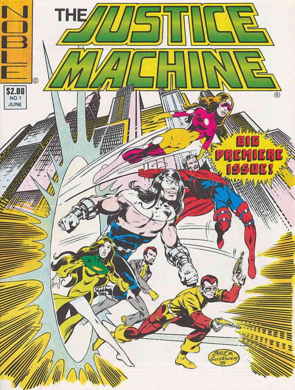Justice Machine (Noble) #1 VF ; Noble | John Byrne
