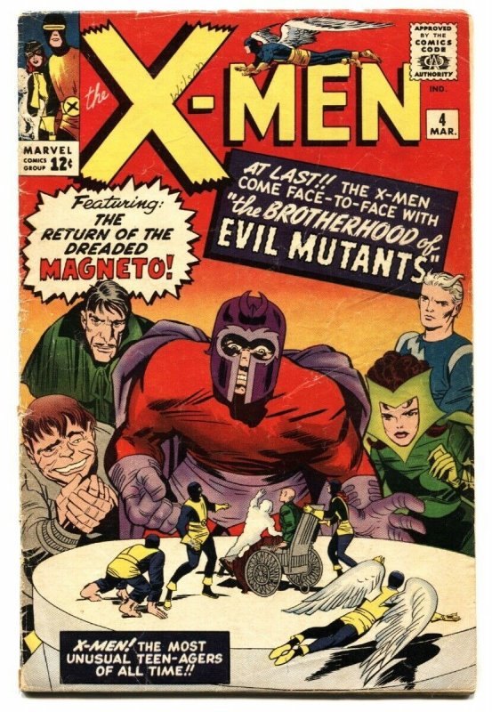 X-MEN #4 1964-MARVEL COMICS-KEY ISSUE 1ST QUICKSILVER