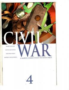 Civil War # 4 NM 1st Print Marvel Comic Book Avengers Iron Man Captain Amer MK10