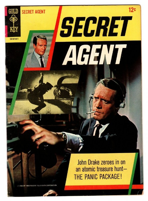 SECRET AGENT #1 1966-GOLD KEY 1ST ISSUE-PATRICK MCGOOHAN-TV SERIES-HIGH GRADE