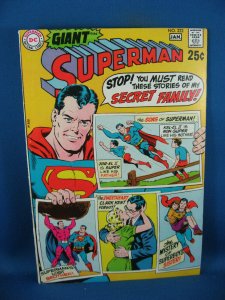 SUPERMAN 222 VF NM GIANT ISSUE 1970