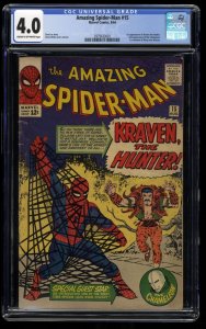 Amazing Spider-Man #15 CGC VG 4.0 1st Kraven the Hunter!