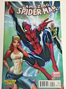AMAZING SPIDER-MAN#1 VF/NM 2014 J SOTT CAMPBELL MIDTOWN VARIANT MARVEL COMICS
