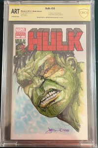Hulk #50 2012 D.J. Jackson Hulk Sketch CBCS Slab Art GB02