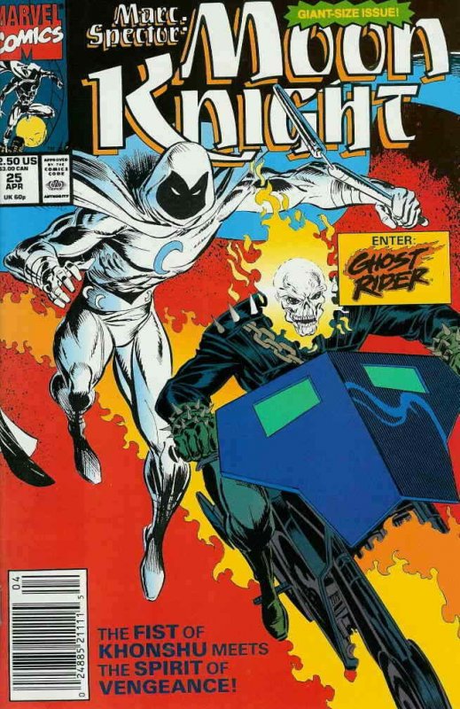 Marc Spector: Moon Knight #25 (Newsstand) VF/NM; Marvel | save on shipping - det