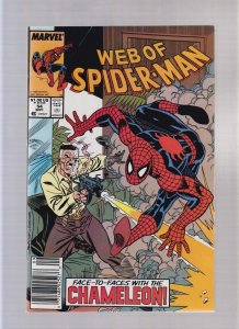 Web Of Spider Man #54 - Alex Saviuk Cover Art/Newsstand Edition! (8.5/9.0) 1989