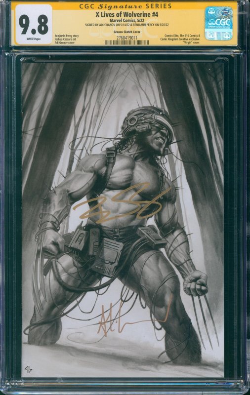 2x X Lives of Wolverine #4 CGC 9.8 Granov Sketch Cover & Granov Virgin Edition