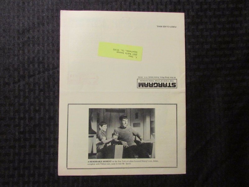 1976 STARGRAM Star Trek Fandom Fanzine v.1 #3 GD- 1.8 8pgs