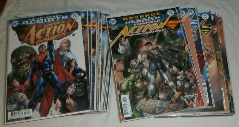 Action Comics #957-1000 (no 975) Jurgens Superman Rebirth Lex, comics lot of 43