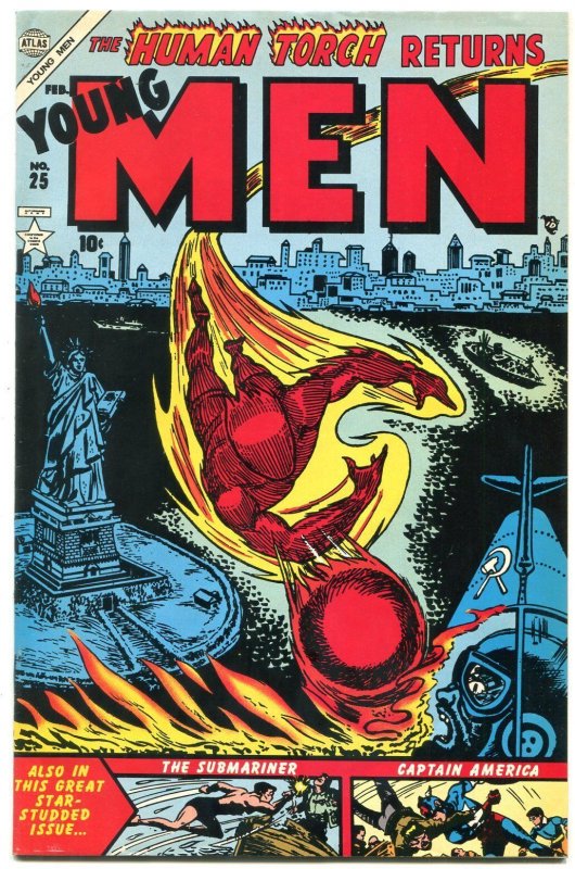 YOUNG MEN #25 ATLAS-1994 REPRINT-HUMAN TORCH-BILL EVERETT-ROMITA-A BOMB-vf