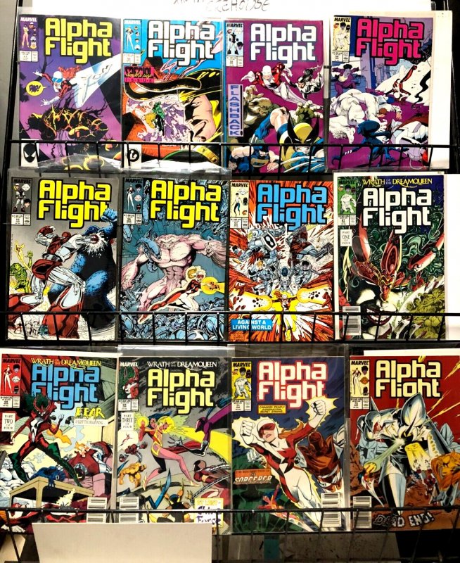 ALPHA FLIGHT 8 (March 1984)-125 (October 1993)  68 DIFF Byrne, Mantlo, Jim Lee+