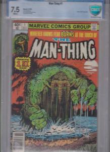 THE MAN-THING / VOL.2 #1 / 1979 / CBCS 7.5 / WHITE PAGES