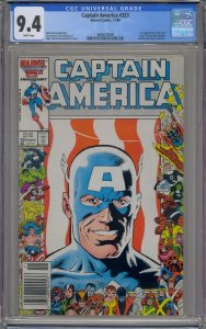 CAPTAIN AMERICA #323 CGC 9.4 1ST JOHN WALKER BATTLESTAR NEWSSTAND WHITE PAGES