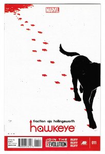 HAWKEYE #11 (2013) DAVID AJA | TRADE DRESS | 1ST SOLO OF LUCKY THE PIZZA DOG