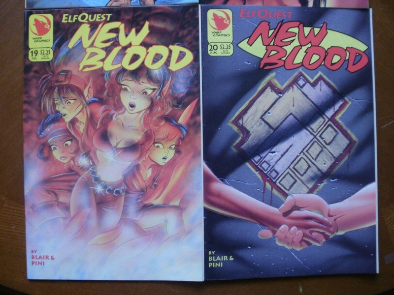 4 Near-Mint Warp ELFQUEST Comic NEW BLOOD #13 #16 #19 #20 (1994) Blair Pini Chan