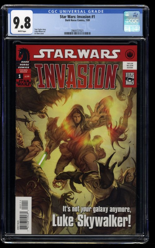 Star Wars: Invasion (2009) #1 CGC NM/M 9.8 White Pages 1st Print