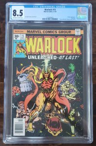 Warlock 15 CGC 8.5 Thanos appearance. Last Issue