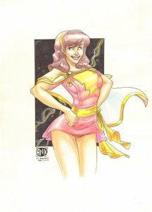 Mary Marvel Color Commission - 2010 Signed art by ANX