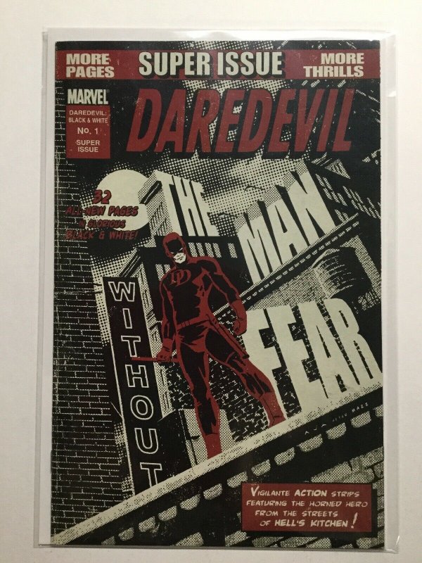 Dardevil Black And White 1 Near Mint Nm Marvel