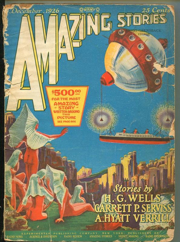 AMAZING STORIES DECEMBER 1926-H.G.WELLS-FR 