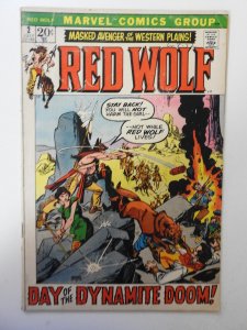 Red Wolf #2 (1972) VG- Cond! Centerfold detached at top staple, moisture stain