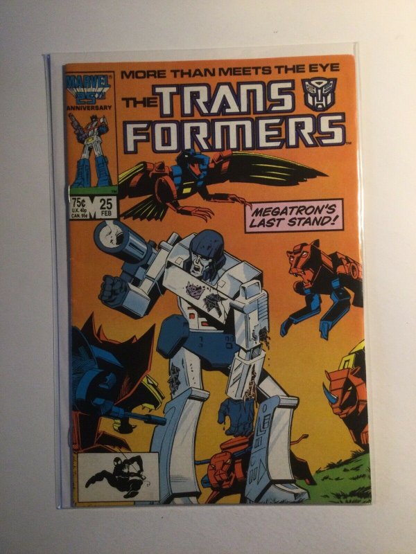 Transformers 25 Very fine vf 8.0 Marvel 